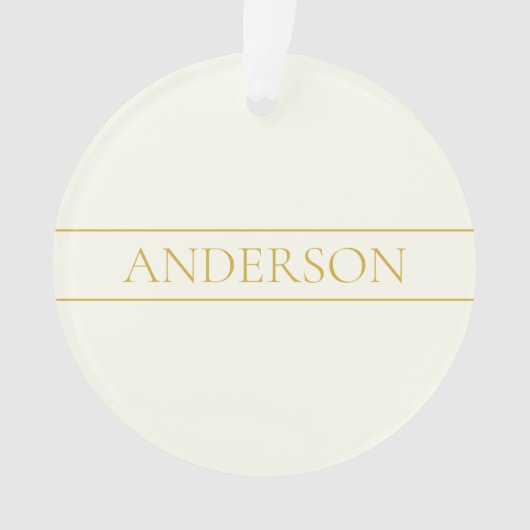 Einfache, elegante, benutzerdefinierbare Textform  Ornament (Vorderseite)