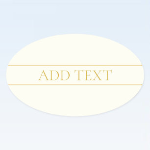 Einfache, elegante, benutzerdefinierbare Textform Ovaler Aufkleber
