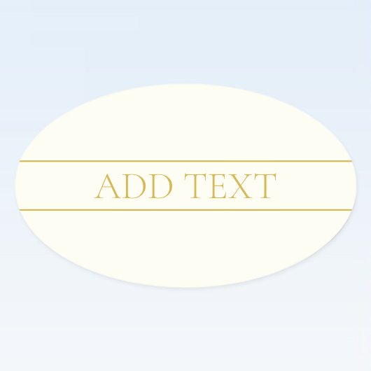 Einfache, elegante, benutzerdefinierbare Textform  Ovaler Aufkleber