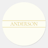 Einfache, elegante, benutzerdefinierbare Textform Runder Aufkleber (Vorderseite)