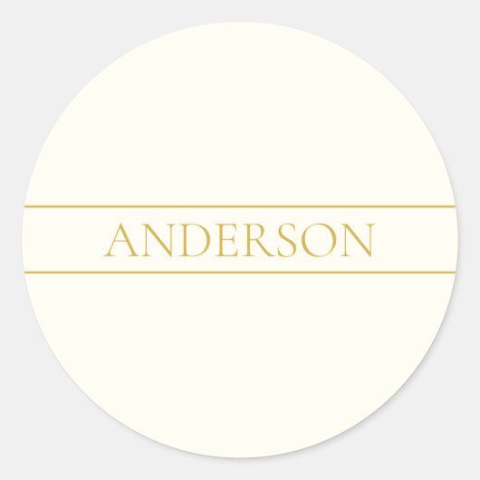 Einfache, elegante, benutzerdefinierbare Textform  Runder Aufkleber (Vorderseite)