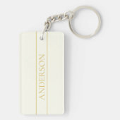 Einfache, elegante, benutzerdefinierbare Textform Schlüsselanhänger (Rückseite)