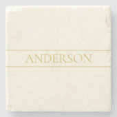 Einfache, elegante, benutzerdefinierbare Textform  Steinuntersetzer (Vorderseite)