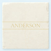 Einfache, elegante, benutzerdefinierbare Textform  Steinuntersetzer