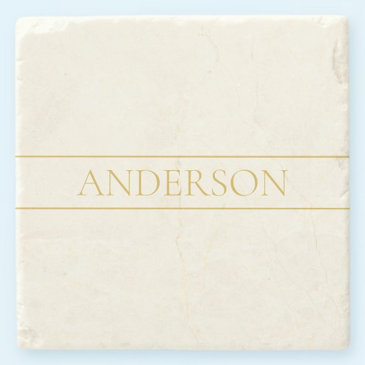 Einfache, elegante, benutzerdefinierbare Textform  Steinuntersetzer