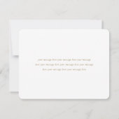 Einfache elegante benutzerdefinierte Gold-Script D Dankeskarte (Rückseite)