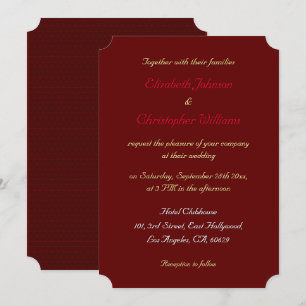 Einfache elegante benutzerdefinierte Hochzeitseinl Einladung