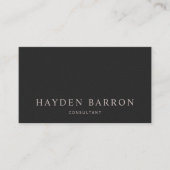 Einfache Elegante Beruflich Black Visitenkarte (Vorderseite)