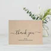 Einfache Elegante Beruflich Business Rustikal Dankeskarte (Stehend Vorderseite)