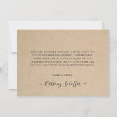 Einfache Elegante Beruflich Business Rustikal Dankeskarte (Rückseite)