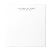 Einfache, elegante Berufliche Bezeichnung Notizblock (Vorderseite)