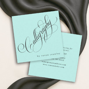 Einfache elegante Berufliche Calligraf-Services Quadratische Visitenkarte