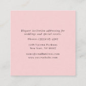 Einfache elegante Berufliche Calligraf-Services Quadratische Visitenkarte (Rückseite)