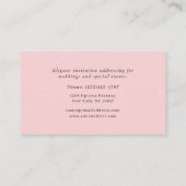 Einfache elegante Berufliche Calligraf-Services Visitenkarte (Rückseite)