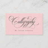 Einfache elegante Berufliche Calligraf-Services Visitenkarte (Vorderseite)