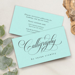 Einfache elegante Berufliche Calligraf-Services Visitenkarte