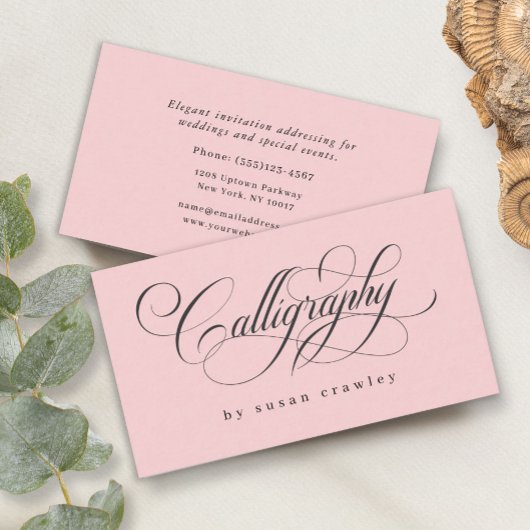 Einfache elegante Berufliche Calligraf-Services Visitenkarte