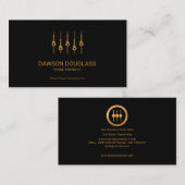 Einfache elegante berufliche Goldentzerrer-Platte Visitenkarte (Vorne/Hinten)