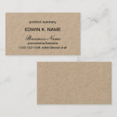 Einfache elegante Berufliche Kraft-Visitenkarten Visitenkarte (Vorne/Hinten)