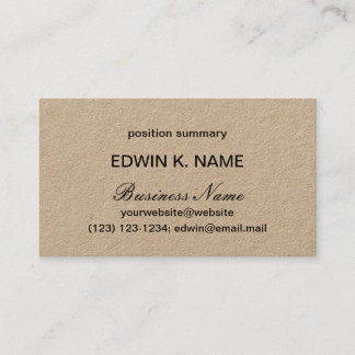 Einfache elegante Berufliche Kraft-Visitenkarten Visitenkarte