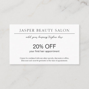 Einfache Elegante Berufliche Minimal QR Code Moder Rabattkarte