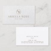 Einfache, elegante, Berufliche Monogramm Visitenkarte (Vorne/Hinten)