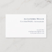 Einfache elegante Berufliche Visitenkarte (Vorderseite)