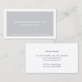 Einfache elegante Berufliche Visitenkarte des Anwa (Vorne/Hinten)