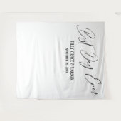 Einfache Elegante Best Day-Foto-Hintergrund Wandteppich (Vorderseite (Horizontal))