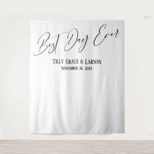 Einfache Elegante Best Day-Foto-Hintergrund Wandteppich