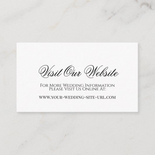 Einfache Elegante Besuchen Sie unsere Website Hoch Begleitkarte (Vorderseite)