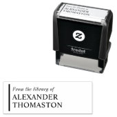 Einfache elegante Bibliotheksbezeichnung für verti Permastempel (Beispiel)