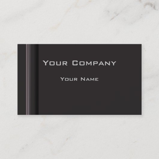 Einfache elegante Black Corporate Business Card Visitenkarte (Vorderseite)