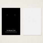 Einfache elegante Black Custom Earring Business Ca (Vorne & Hinten)