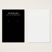 Einfache elegante Black Custom Earring Business Ca (Vorne & Hinten)