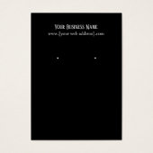 Einfache elegante Black Custom Earring Business Ca (Vorderseite)