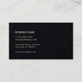 Einfache elegante Black Imitats Gold Stripe Anwält Visitenkarte (Rückseite)