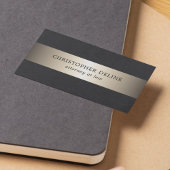 Einfache elegante Black Imitats Gold Stripe Anwält Visitenkarte