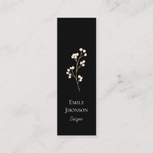 Einfache elegante Black Mini Business Card Visitenkarte