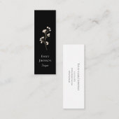 Einfache elegante Black Mini Business Card Visitenkarte (Vorne/Hinten)