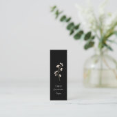 Einfache elegante Black Mini Business Card Visitenkarte (Stehend Vorderseite)