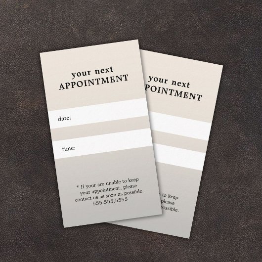 Einfache elegante Black Silver Schönheit Ernennung Terminkarte