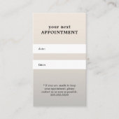 Einfache elegante Black Silver Schönheit Ernennung Terminkarte (Vorderseite)