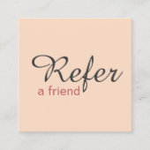 Einfache Elegante, blass rosa Beauty Empfehlungskarte (Vorderseite)