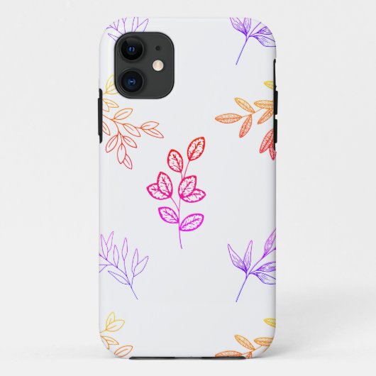 Einfache elegante Blatt-Telefonzellen Case-Mate iPhone Hülle (Rückseite)