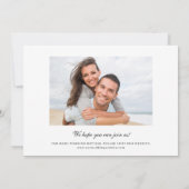 Einfache elegante Blätter | Zwei Fotos Save The Date (Rückseite)