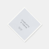 Einfache, elegante, blaue Hochzeit Serviette (Ecke)