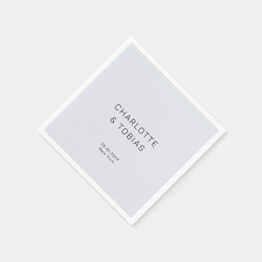 Einfache, elegante, blaue Hochzeit Serviette (Ecke)