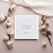 Einfache, elegante, blaue Hochzeit Serviette