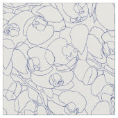 Einfache, elegante, blaue Orchideenblume Stoff (Nahaufnahme)